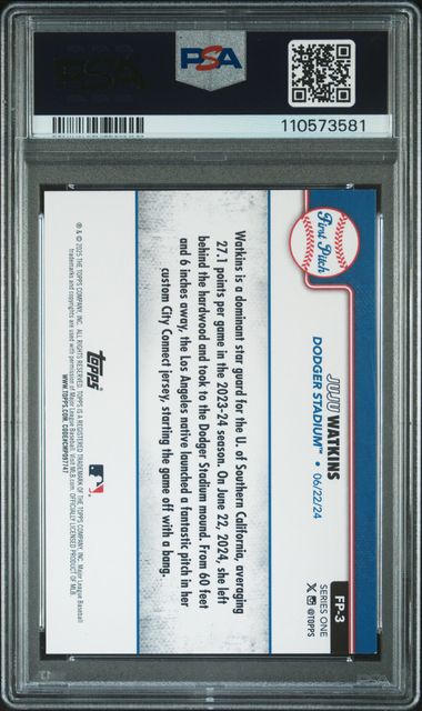2025 Topps 2024 First Pitch Juju Watkins #Fp3 Mint 9 back