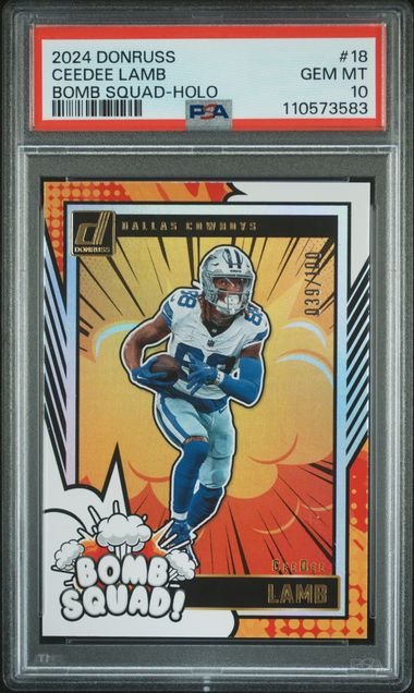 2024 Panini Donruss Bomb Squad Ceedee Lamb #18 (Bomb Squad-Holo) Gem Mt 10 front