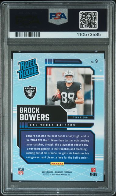 2024 Panini Donruss Rated Rookies Retro Brock Bowers #9 Mint 9 back