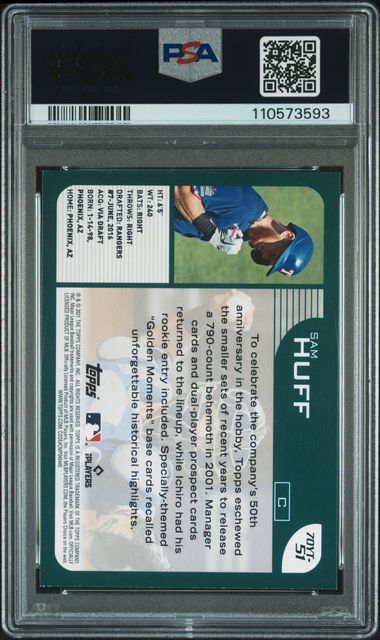 2021 Topps 70 Years Of Topps Baseball Sam Huff #70Yt51 (70 Years/Topps Baseball-S2) Mint 9 back