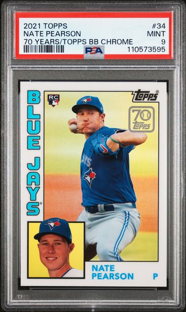 2021 Topps 70 Years Of Topps Baseball Chrome Nate Pearson #34 (70 Years/Topps Bb Chrome) Mint 9 front