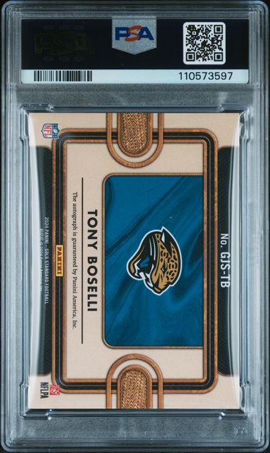 2024 Panini Gold Standard Gold Jacket Signatures Tony Boselli #Gjstb Nm-Mt 8 back
