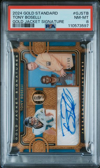 2024 Panini Gold Standard Gold Jacket Signatures Tony Boselli #Gjstb Nm-Mt 8 front