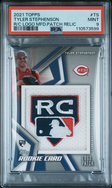 2021 Topps Rookie Card Logo Manufactured Patch Relic Tyler Stephenson #Ts (R/C Logo Mfd.patch Relic) Mint 9 front