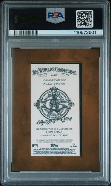 2024 Topps Allen & Ginter Mini Baseball Autographs Alex Speas #Maasp Ex-Mt 6 back
