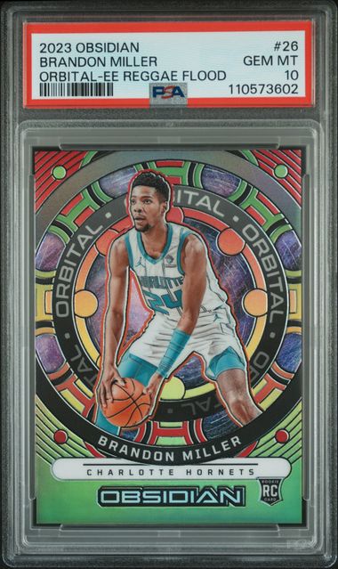 2023 Panini Obsidian Orbital Brandon Miller #26 (Orbital-Ee Reggae Flood) Gem Mt 10 front