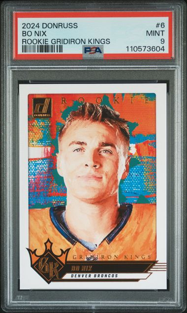 2024 Panini Donruss Rookie Gridiron Kings Bo Nix #6 Mint 9 front