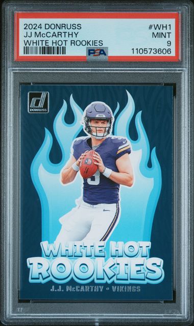 2024 Panini Donruss White Hot Rookies Jj Mccarthy #Wh1 Mint 9 front
