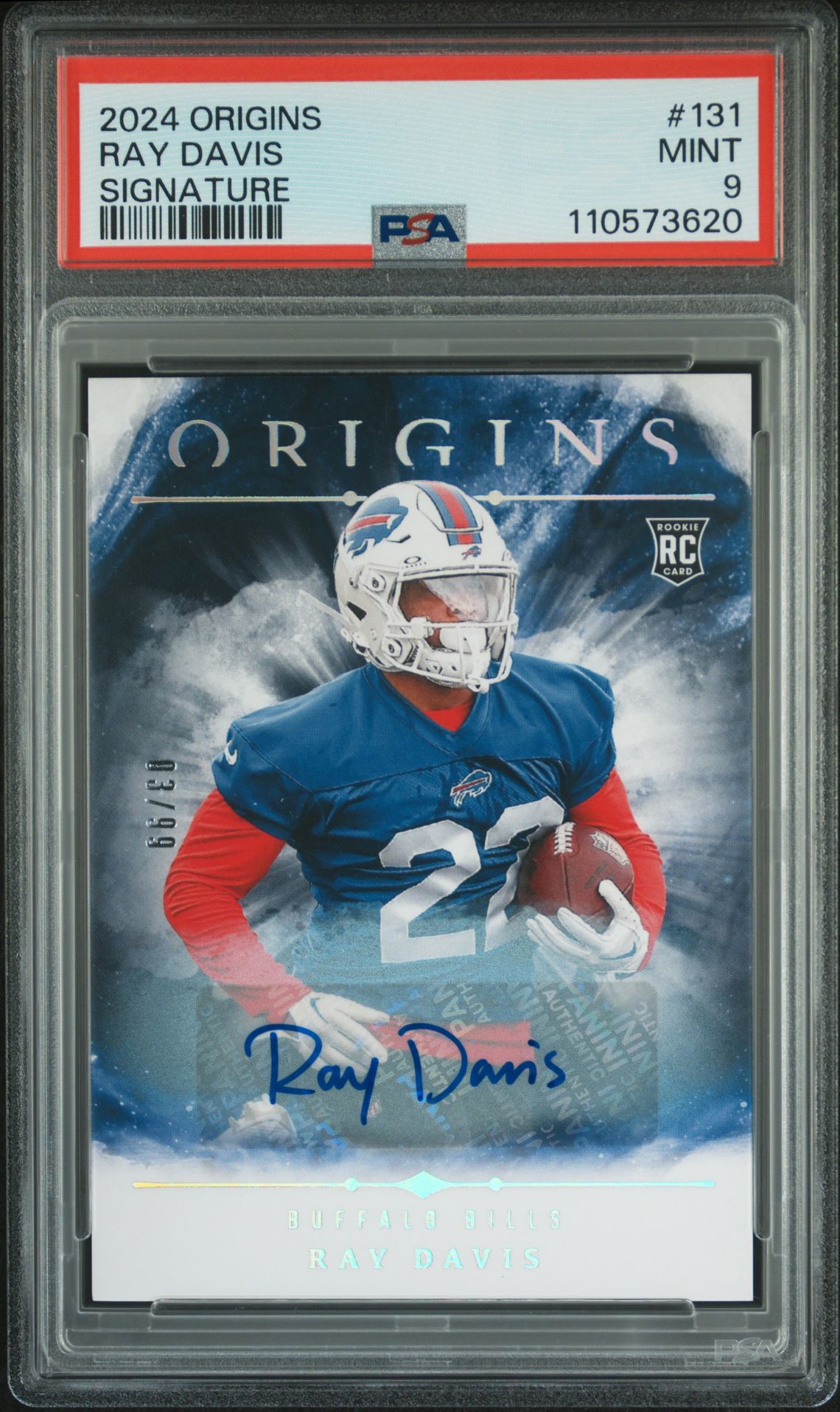 2024 Panini Origins Ray Davis #131 (Signature) Mint 9 front