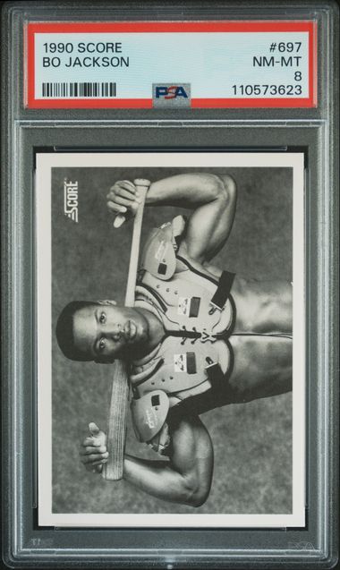 1990 Score Bo Jackson #697 Nm-Mt 8 front
