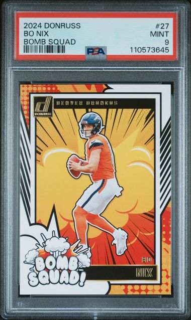 2024 Panini Donruss Bomb Squad Bo Nix #27 Mint 9 front