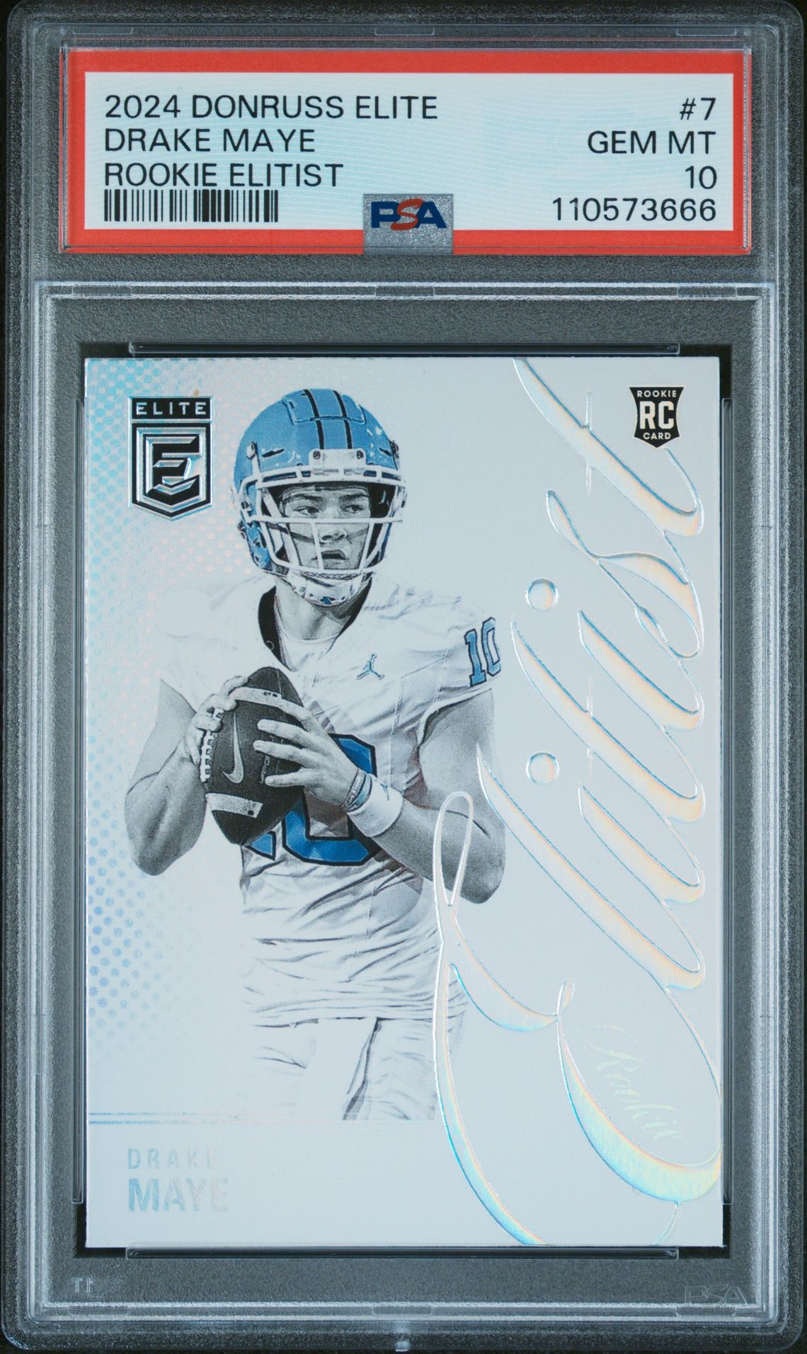 2024 Panini Donruss Elite Rookie Elitist Drake Maye #7 Gem Mt 10 front
