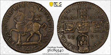 1690 Crown S-6578 Gun Money AU50