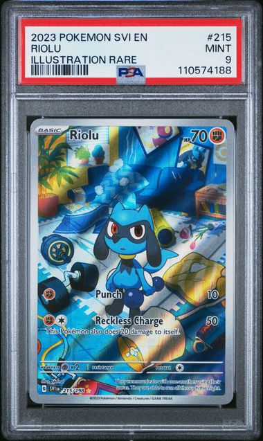 2023 Pokemon Svi En-Scarlet & Violet Riolu #215 (Illustration Rare) Mint 9 front