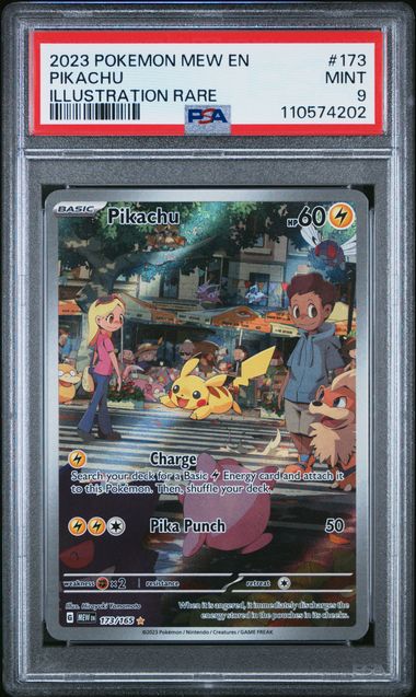 2023 Pokemon Mew En-151 Pikachu #173 (Illustration Rare) Mint 9 front