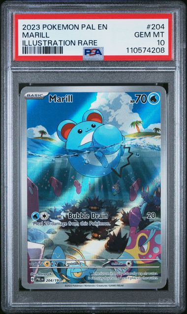 2023 Pokemon Pal En-Paldea Evolved Marill #204 (Illustration Rare) Gem Mt 10 front