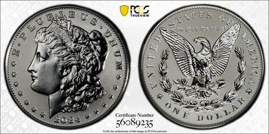 2024-S $1 Morgan Dollar Rev PR Two-Coin Reverse Proof Set PR70