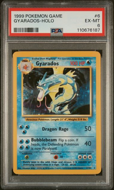 1999 POKEMON GAME #6 GYARADOS-HOLO (PSA 6) (PSA 6) – 110676187