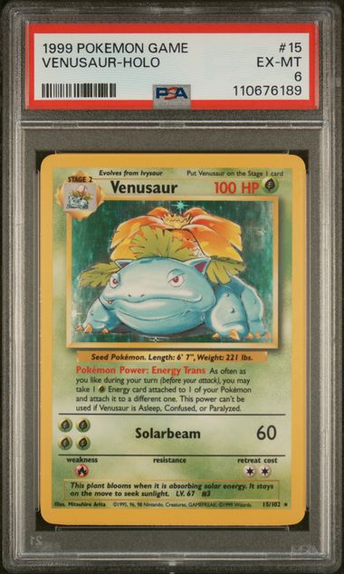 1999 POKEMON GAME #15 VENUSAUR-HOLO (PSA 6) (PSA 6) – 110676189