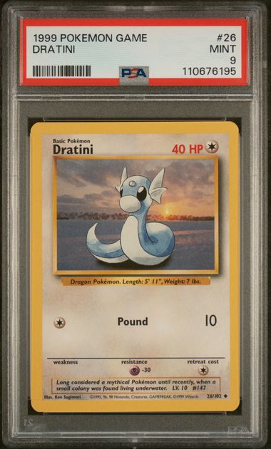 1999 POKEMON GAME #26 DRATINI (PSA 9) (PSA 9) – 110676195