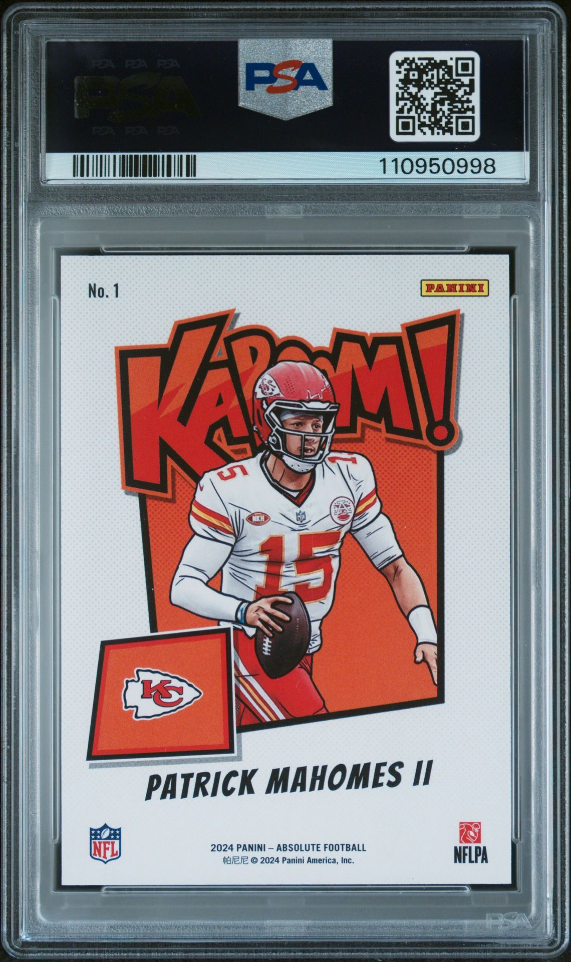 2024 Panini Absolute Kaboom! Horizontal Patrick Mahomes Ii #1 Mint 9 back