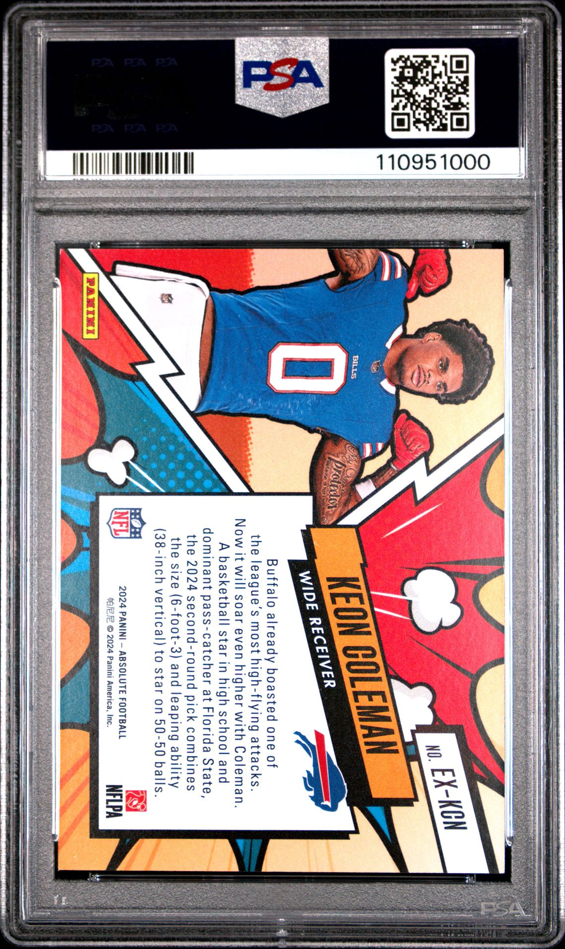 2024 Panini Absolute Explosive Keon Coleman #Exkcn Mint 9 back