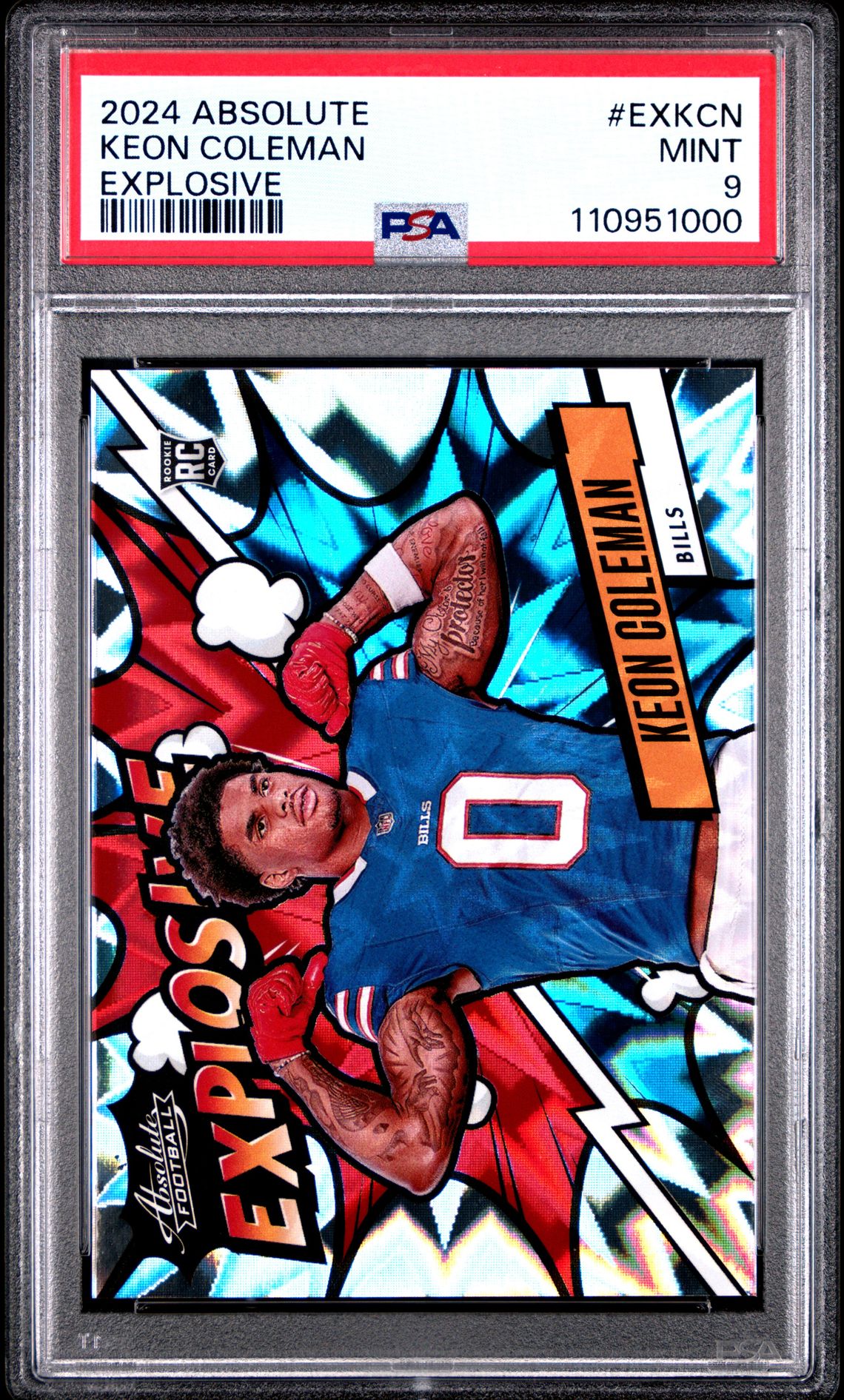 2024 Panini Absolute Explosive Keon Coleman #Exkcn Mint 9 front