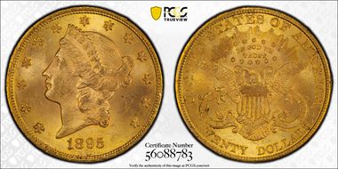 1895 $20 MS64+