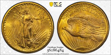 1907 $20 Saint-Gaudens MS64