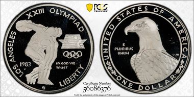 1983-S $1 Olympic PR68DCAM