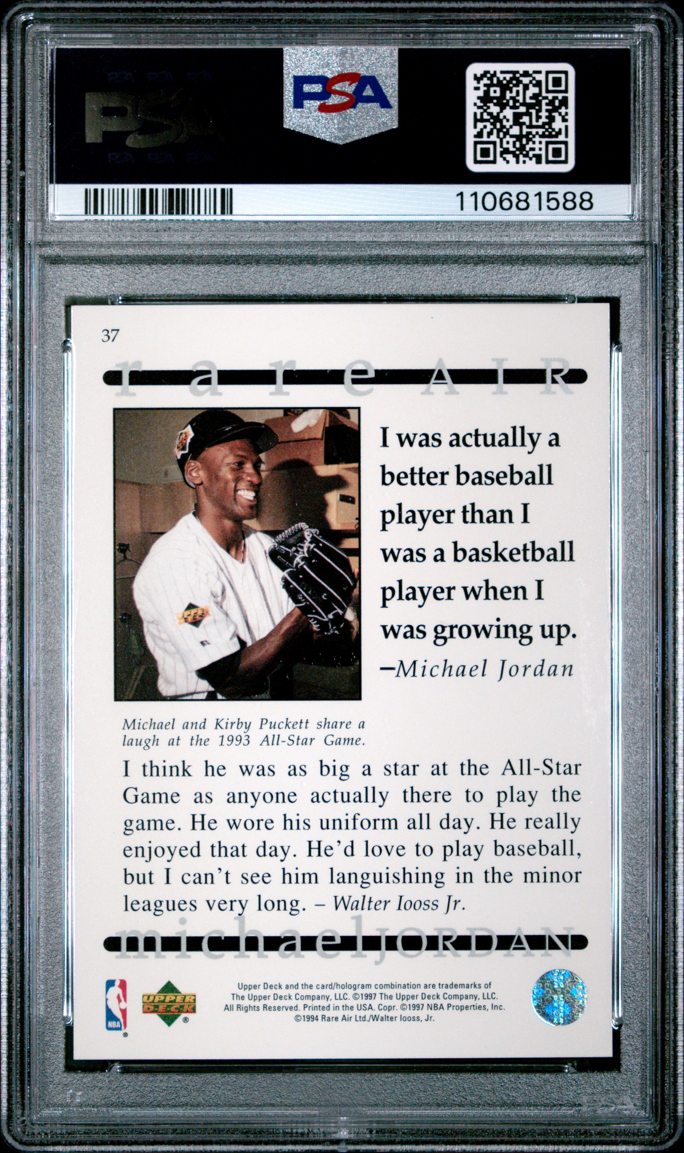 upper deck rare air michael jordan card 1994 MJ #29 PSA 10 GEM MINT on Fanatics Collect James Worthy Michael Jordan basketball