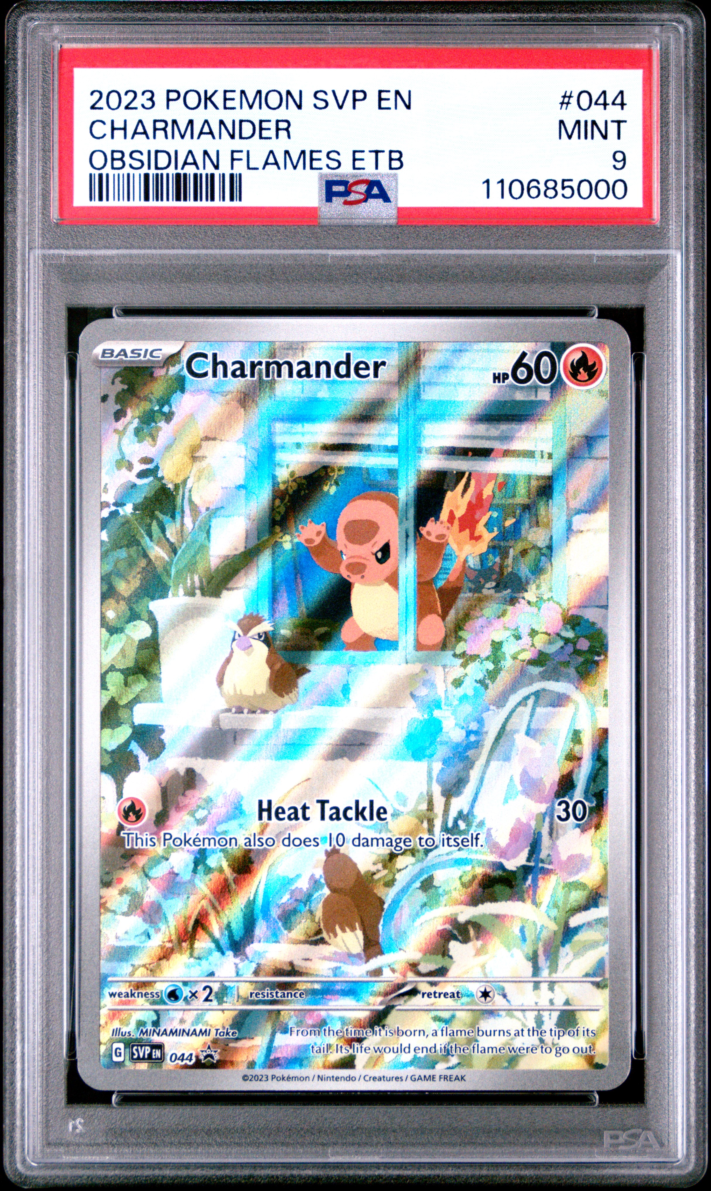 2023 #044 Charmander PSA 9 Svp EN-SV Black Star Promo