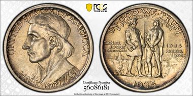 1935/34 50C Boone MS64