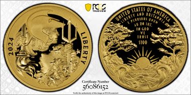 2024-W $100 Liberty & Britannia Au PR70DCAM