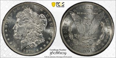 1878-S $1 MS62