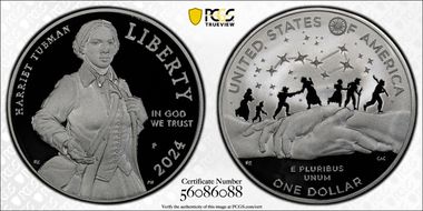 2024-P $1 Harriet Tubman PR70DCAM