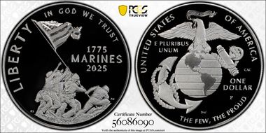 2025-P $1 USMC - 250th Anniversary PR69DCAM