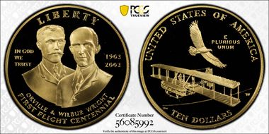 2003-W $10 First Flight PR69DCAM