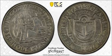 1936-S 50C Rhode Island MS65