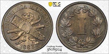 1883 1C KM-392 Cu-Ni MS64