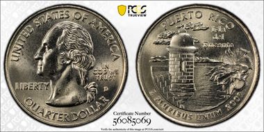 2009-D 25C Puerto Rico MS67