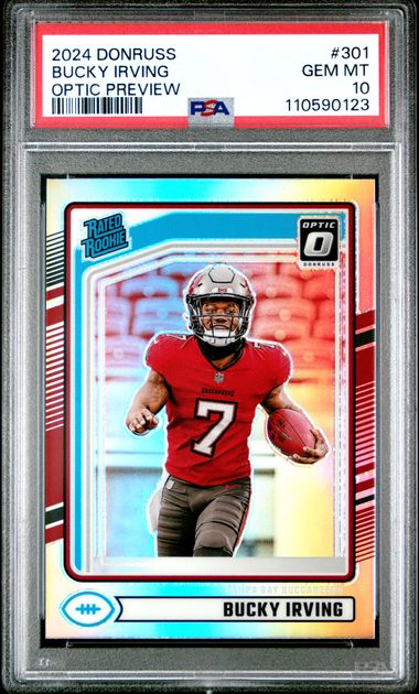 2024 Panini Donruss Bucky Irving #301 (Optic Preview) Gem Mt 10 front