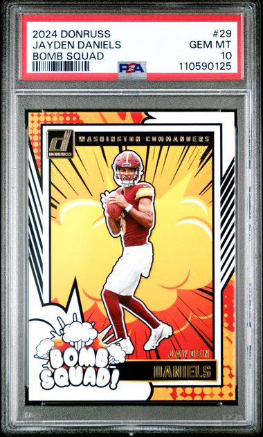 2024 Panini Donruss Bomb Squad Jayden Daniels #29 Gem Mt 10 front