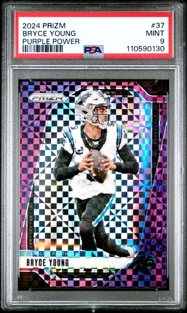 2024 Panini Prizm Bryce Young #37 (Purple Power) Mint 9 front