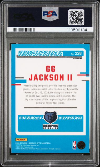 2023 Panini Donruss Optic Gg Jackson Ii #228 (Holo) Mint 9 back