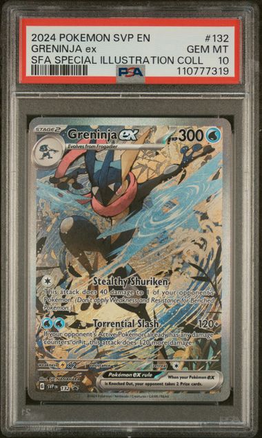 2024 POKEMON SVP EN-SV BLACK STAR PROMO #132 GRENINJA ex SFA SPECIAL ILLUSTRATION COLL (PSA 10) (PSA 10) – 110777319