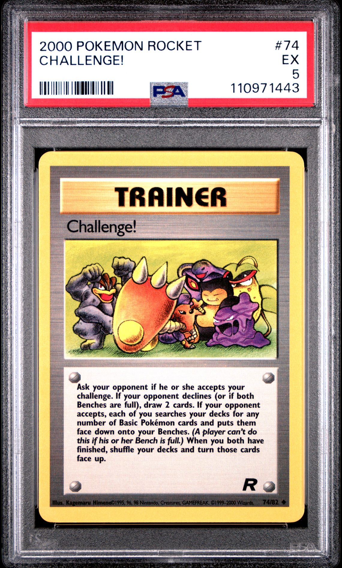 2000 Pokemon POKEMON ROCKET #74 Challenge! front