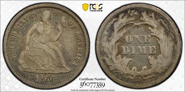 1866 10C VF25