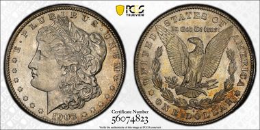 1903-S $1 VAM 2, Micro S MS62