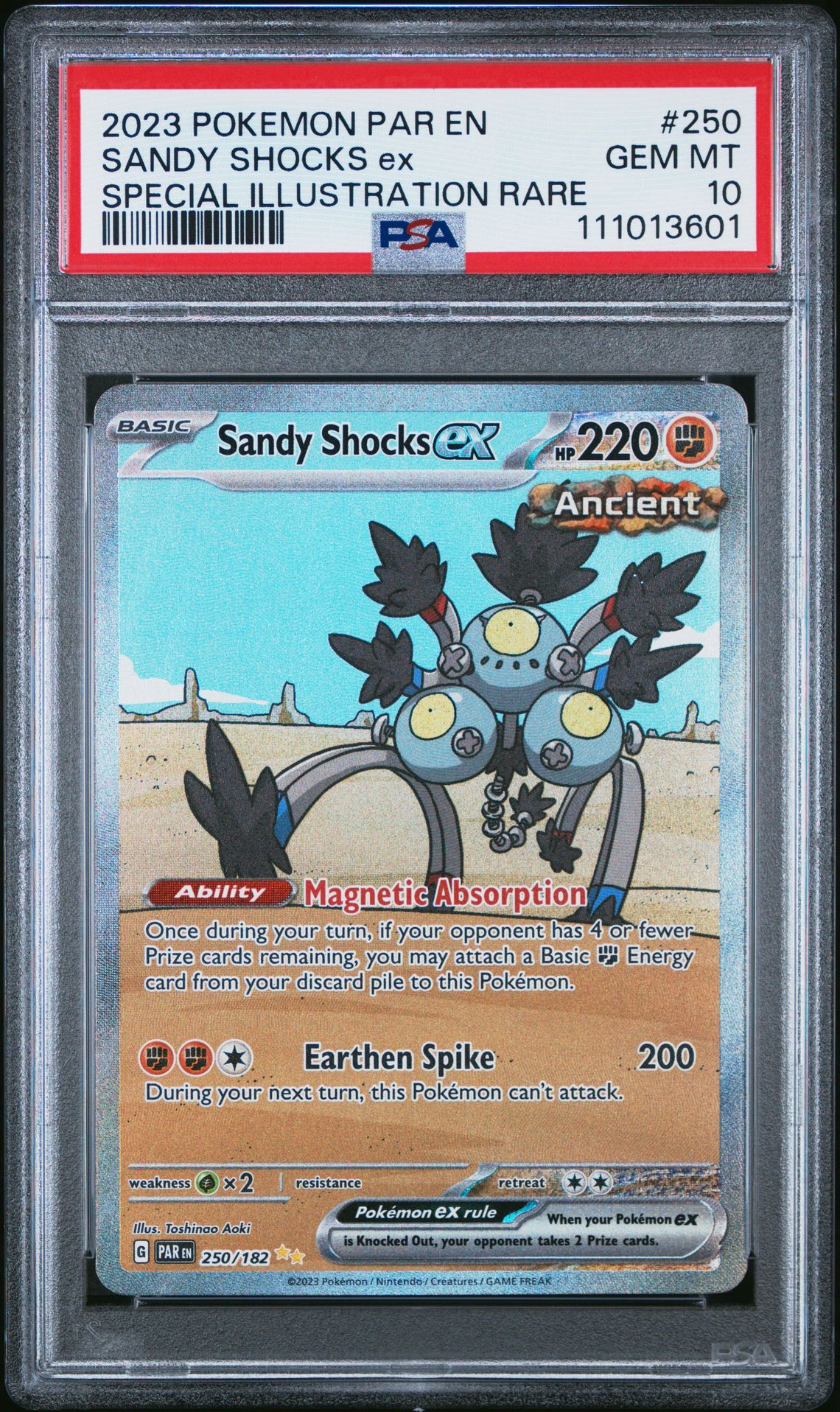 2023 Pokemon POKEMON PAR EN-PARADOX RIFT SPECIAL ILLUSTRATION RARE #250 Sandy Shocks Ex front